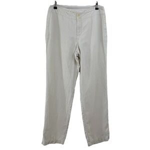 Eileen Fisher Pants‎ 100% Irish Women Medium Lagenlook Natural Beach Resort